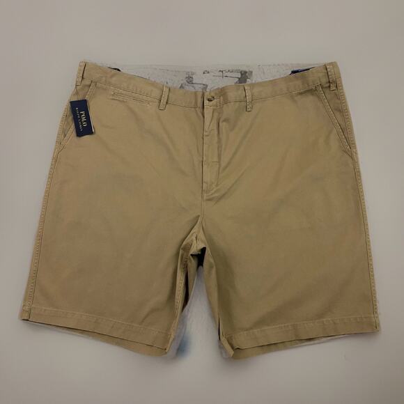 Polo Ralph Lauren Shorts Mens 50B Tan Chino Classic Fit Preppy NEW - Picture 1 of 14